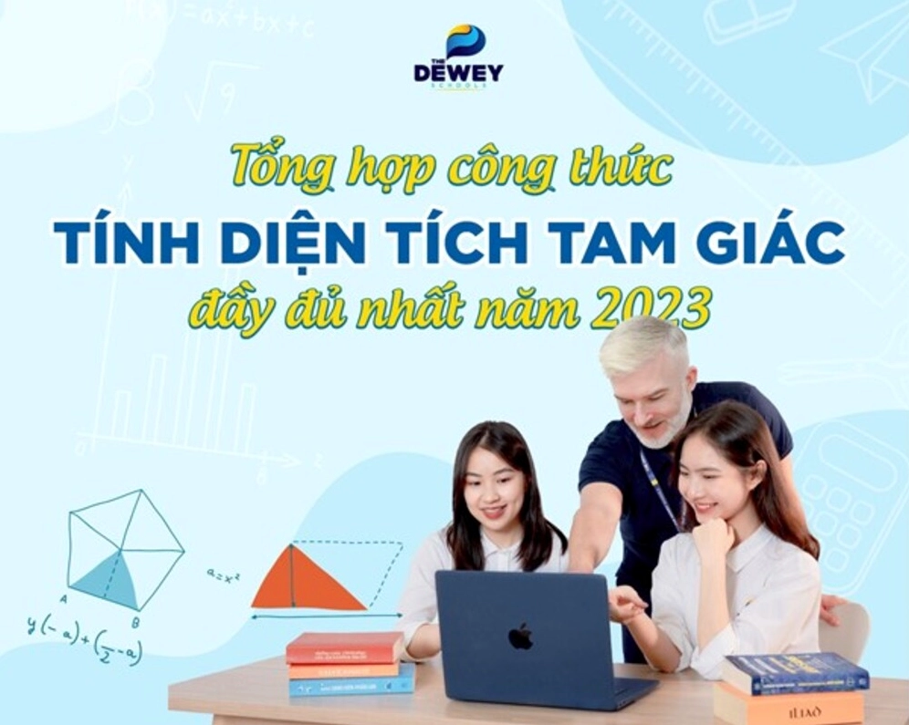 Minh họa tổng hợp công thức tính diện tích tam giác