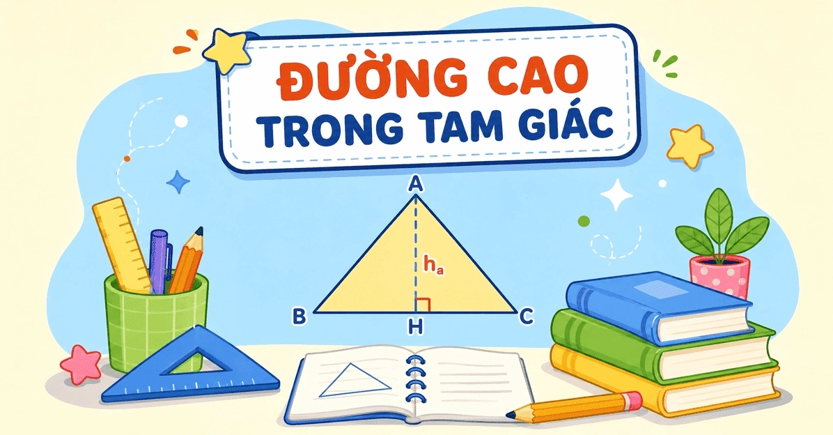 Đường cao trong tam giác, tính chất, cách vẽ và cách tính