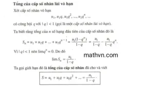 Giải mã công thức cấp số nhân lùi vô hạn là gì?