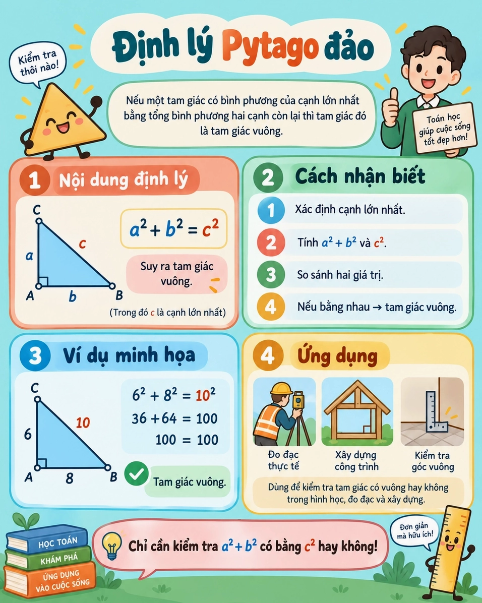 Minh họa định lý Pythagore đảo
